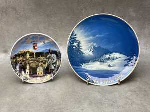 German porcelain, including trinket boxes, vase and plates - 2