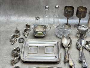 Early silver plate and mounted items - 2