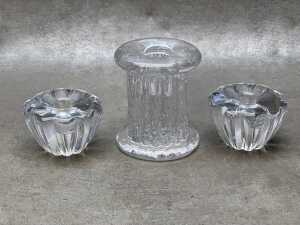 Crystal vases, bowls and candleholders - 5