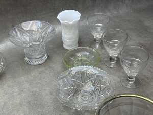 Assorted crystal and glassware including antique - 3