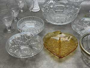 Assorted crystal and glassware including antique - 4
