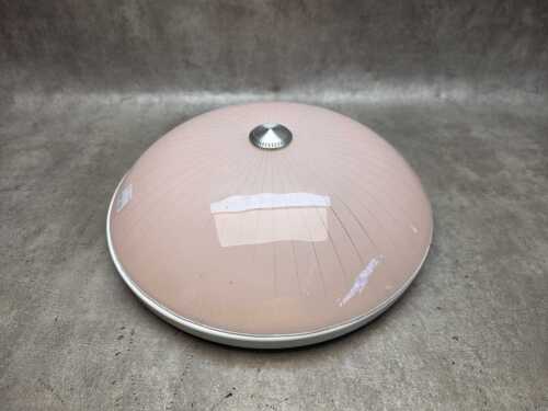 Vintage domed pink and white ceiling light