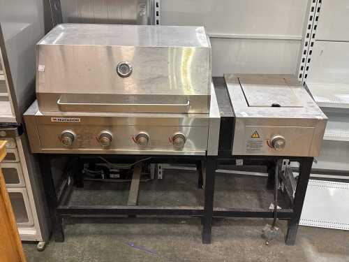 Matador four-burner stainless steel LPG BBQ