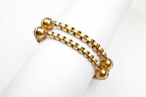 An antique bracelet in 9 carat bloomed yellow gold - 2