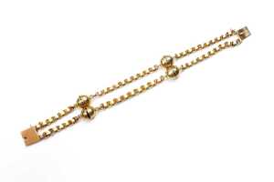 An antique bracelet in 9 carat bloomed yellow gold - 3