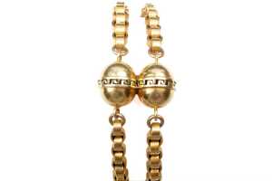 An antique bracelet in 9 carat bloomed yellow gold - 4