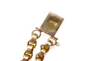 An antique bracelet in 9 carat bloomed yellow gold - 5