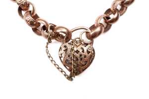 A padlock bracelet in 9 carat rose gold - 2