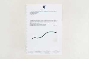 An emerald bracelet in 14 carat white gold - 5