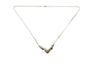 A diamond necklace in 9 carat yellow gold - 3