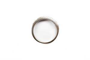 A diamond ring in 14 carat white gold - 4