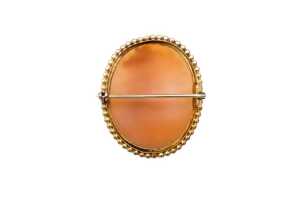 An antique cameo brooch in 15 carat yellow gold - 2