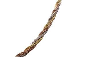 An Italian three tone necklace in 14 carat gold - 2