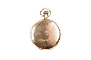 An antique Waltham pocket watch in 14 carat yellow gold - 3
