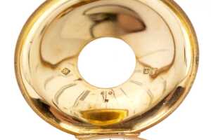 An antique half hunter pocket watch in 18 carat yellow gold - 5