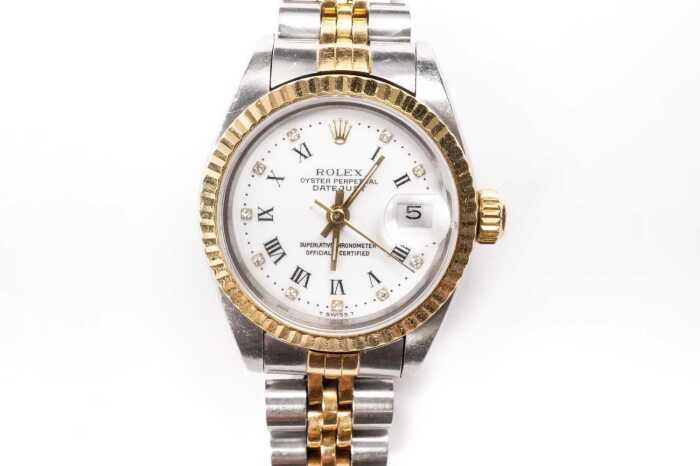 A Rolex Datejust Superlative chronometer automatic ladies watch