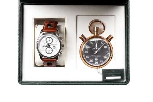 A Frederique Constant limited edition Rally Healy and stopwatch