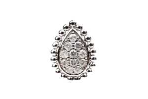 A pair of diamond earrings in 18 carat white gold - 2