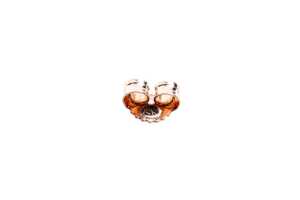 A pair of morganite and diamond earrings in 14 carat rose gold - 5