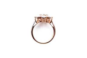 A diamond ring in 14 carat rose gold - 4