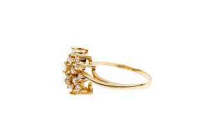 A diamond ring in 18 carat yellow gold - 3