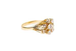 A diamond ring in 18 carat yellow gold - 3