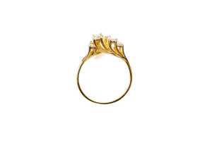 A diamond ring in 18 carat yellow gold - 4