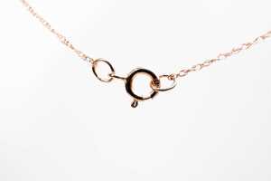 A diamond pendant and necklace in 14 carat rose gold - 4