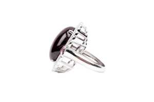 A ruby, pink sapphire, and diamond ring in 18 carat white gold - 3
