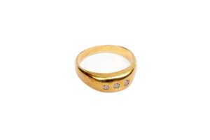 A diamond ring in 18 carat yellow gold - 2