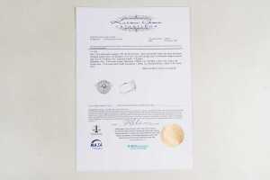 A diamond ring in 14 carat white gold - 6