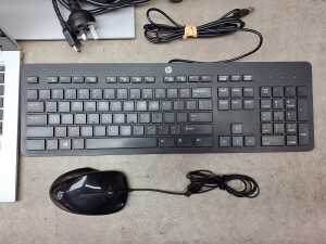 HP Elite Book laptop plus keyboard, monitor, mouse and cables - 3