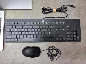 HP Pro Book 450 G8 laptop plus keyboard, monitor, mouse and cables - 3