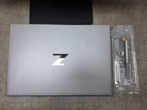 HP ZBook laptop plus HP Rechargeable Active Pen G3, keyboard, monitor, Logitech mouse and cables - 5