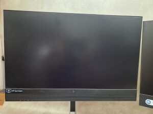HP ProOne 440 All-in-One desktop computer with an additional monitor, mouse, and keyboard - 4