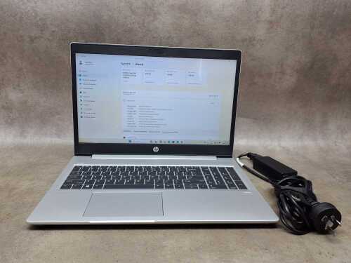HP ProBook laptop and cables