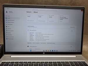 HP ProBook laptop and cables - 2