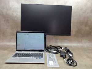 HP ProBook laptop plus monitor, mouse and cables - 4