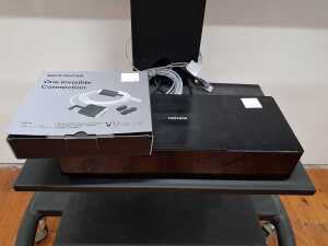 Samsung commercial display screen/smart TV with control box, on a mobile stand - 2
