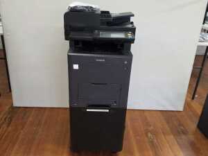Kyocera printer copier MA3500ci on mobile cabinet stand