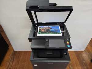 Kyocera printer copier MA3500ci on mobile cabinet stand - 3