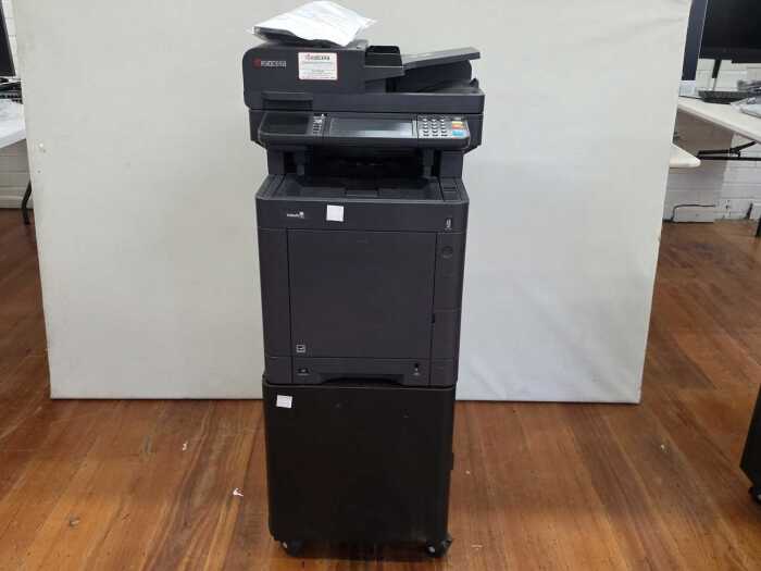 Kyocera printer copier 351ci on mobile cabinet stand
