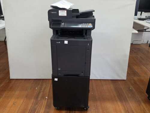 Kyocera printer copier 351ci on mobile cabinet stand