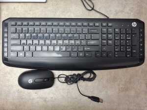 HP ProBook laptop plus keyboard, monitor, mouse and cables - 3