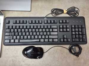 HP ProBook laptop plus keyboard, monitor, mouse and cables - 3