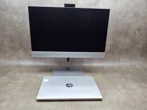 HP ProBook laptop plus keyboard, monitor, mouse and cables - 5