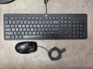 HP ProBook laptop plus keyboard, monitor, mouse and cables - 3