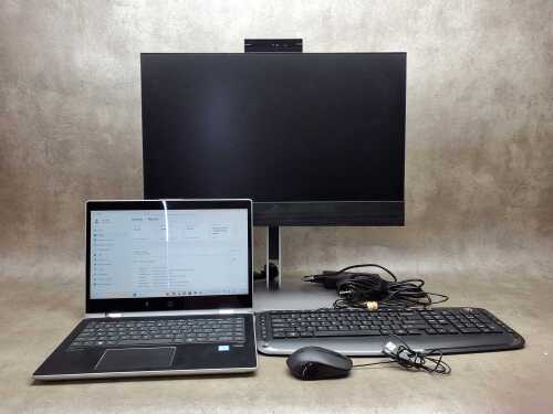 HP ProBook laptop plus Keyboard, monitor, mouse and cables