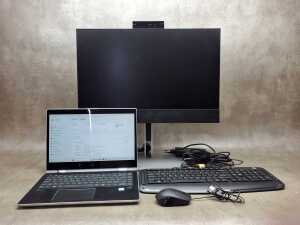 HP ProBook laptop plus Keyboard, monitor, mouse and cables
