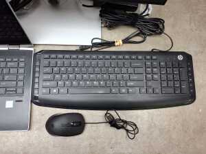 HP ProBook laptop plus Keyboard, monitor, mouse and cables - 3